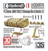 Lithokraft（リソクラフト）[LK350076]1/35 WWII ドイツ Pz.Kpfw.38H 735(f)(オチキスH35)用雑具箱&ディテールセット(1)