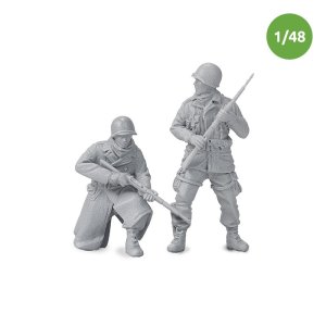 画像1: MacOne Models[MAC48606]1/48 WWII アメリカ アルデンヌの戦い＃1 歩兵セット(2体入) (1)