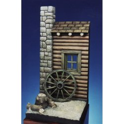 画像1: MacOne Models[MAC54001]1/32 フィギュアベース 丸木小屋付き