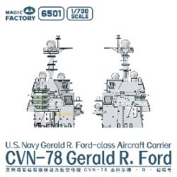 画像2: マジックファクトリー[MGF6501]1/700 ジェラルド・R・フォード級航空母艦CVN-78 USS ジェラルド・R・フォード(アップグレード版)