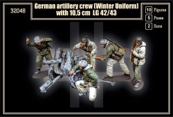 画像2: マーズフィギュア[MFG32048]1/32 WW.II ドイツ砲兵冬季装備w/10.5cm LG42/43(10体/5ポーズ/LG42/43 x 2門）