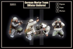 画像2: マーズフィギュア[MFG32051]1/32 WW.II ドイツ軍 迫撃砲チーム冬季装備 (8体/4ポーズ/2門)