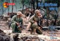 マーズフィギュア[MFG72140]1/72 WW.II 米海兵隊(32体/8ポーズ/重機関銃8門）