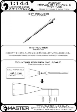 画像3: MASTER[AM-144-029]Dassault Mirage III and Mirage 5 - Pitot Tube