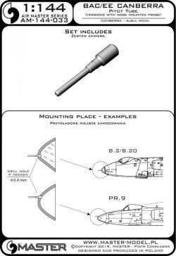 画像3: MASTER[AM-144-033]BAC/EE Canberra - Pitot Tube (used in versions with nose mounted probe)