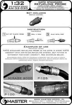 画像5: MASTER[AM-32-030]1/32 現用 NATO標準型空中給油プローブ(1個入)