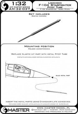 画像3: MASTER[AM-32-037]1/32 現用 アメリカ F-104スターファイター用 ピトー管