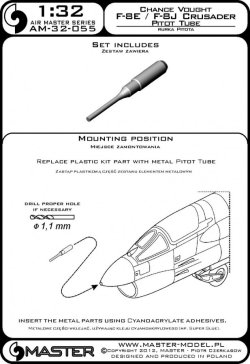 画像3: MASTER[AM-32-055]1/32 現用 アメリカ チャンスボートF-8E/Jクルーセイダー用 ピトー管