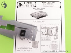 画像3: MASTER[AM-32-122]1/32 WWII ポーランド PZL P.11用 オイルクーラー(IBG用)