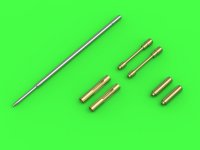 MASTER[AM-32-125]1/32 WWII アメリカ F4F-3ワイルドキャット初期型(戦前型)用 .50口径(12.7mm)ブローニング機銃銃身(長円形冷却口付)&初期型ピトー管