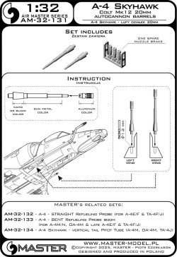 画像6: MASTER[AM-32-131]1/32 現用 アメリカ A-4スカイホーク攻撃機 コルトMk.12 20mm機関砲砲身セット