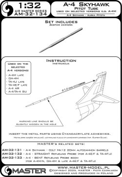 画像3: MASTER[AM-32-134]1/32 現用 アメリカ A-4スカイホーク攻撃機 垂直尾翼ピトー管(A-4M/OA-4M/TA-4Jなど用)