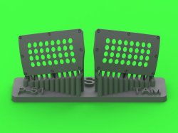 画像1: MASTER[AM-32-136]1/32 WWII アメリカ P-51ムスタング キャブレターエアフィルターカバー 標準穴開きタイプ(タミヤ用)