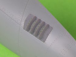 画像4: MASTER[AM-32-138]1/32 WWII アメリカ P-51ムスタング キャブレターエアフィルターカバー RAFルーバータイプ バージョンB(タミヤ用)