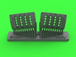 画像1: MASTER[AM-32-141]1/32 WWII アメリカ P-51ムスタング キャブレターエアフィルターカバー RAFルーバータイプ バージョンB(レベル用)