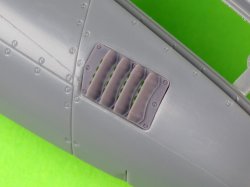 画像2: MASTER[AM-32-144]1/32 WWII アメリカ P-51ムスタング キャブレターエアフィルターカバー RAFルーバータイプ バージョンB(造形村用)