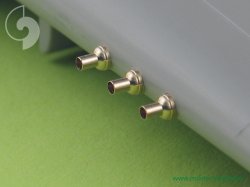 画像2: MASTER[AM-48-025]P-40 E - N fairings with blast tubes for .50cal Browning (6pcs)
