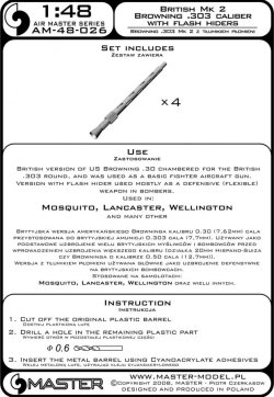 画像6: MASTER[AM-48-026]British Mk 2 Browning .303 caliber (7,7mm) with flash hider (4pcs)