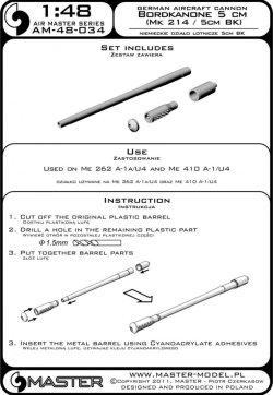 画像6: MASTER[AM-48-034]German cannon Bordkanone 5cm (Mk 214 / 5cm BK) - used on Me 262 A-1a/U4, Me 410 A-1/U4