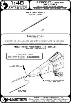 画像5: MASTER[AM-48-057]SEPECAT Jaguar GR1/GR3 Pitot Tube & Angle Of Attack probe
