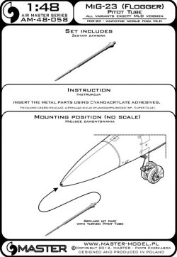 画像4: MASTER[AM-48-058]MiG-23 (Flogger) - Pitot Tube (all variants except MLD version)
