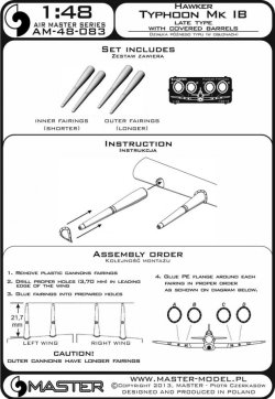 画像3: MASTER[AM-48-083]Hawker Typhoon Mk IB late type cannons with covered barrels