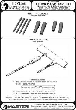 画像3: MASTER[AM-48-084]Hawker Hurricane Mk IIC - Hispano Mk I 20mm cannons (with flat recoil springs)