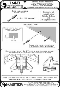 画像3: MASTER[AM-48-113]Static dischargers  - type used on modern Sukhoi jets (Su-27, Su-30, Su-33, Su-34 and other)  (12pcs+2spare)