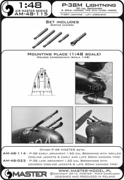 画像4: MASTER[AM-48-115]P-38M Lightning - .50 cal Brownings and 20mm cannon tips with flash hiders