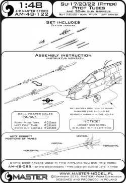 画像4: MASTER[AM-48-122]Su-17, Su-20, Su-22 (Fitter) - Pitot Tubes (optional parts for all versions) and 30mm gun barrels