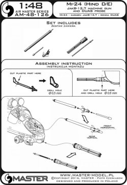画像10: MASTER[AM-48-126]Mi-24 (Hind D/E) - JakB-12.7 machine gun barrel and DUAS probe (metal and resin parts)