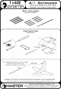 画像4: MASTER[AM-48-127]A-1 Skyraider - 20mm cannon barrels and Pitot Tube