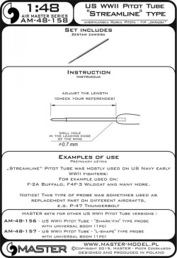 画像3: MASTER[AM-48-158]US WWII Pitot Tube - "Streamline" type probe (1 pc) - mainly used on US Navy early aircrafts (e.g. F-2A Buffalo, F4F-3 Wildcat)