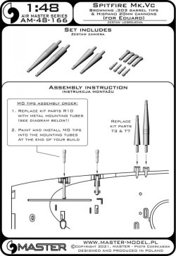 画像3: MASTER[AM-48-166]Spitfire Mk.Vc - Hispano 20mm cannons in fairings and Browning .303 barrel tips (for Eduard)