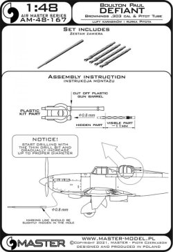 画像3: MASTER[AM-48-167]Boulton Paul Defiant - Pitot tube & Browning .303 cal barrels