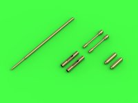 MASTER[AM-48-168]1/48 WWII アメリカ F4F-3ワイルドキャット初期型(戦前型)用 .50口径(12.7mm)ブローニング機銃銃身(長円形冷却口付)&初期型ピトー管