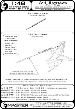 画像4: MASTER[AM-48-179]1/48 現用 アメリカ A-4スカイホーク攻撃機 垂直尾翼ピトー管(A-4M・OA-4M・TA-4J用)