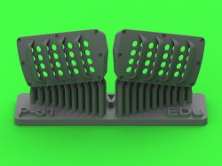 画像1: MASTER[AM-48-187]1/48 WWII アメリカ P-51ムスタング キャブレターエアフィルターカバー RAFルーバータイプ バージョンA(エデュアルド用)