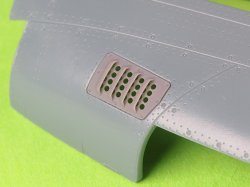 画像2: MASTER[AM-48-187]1/48 WWII アメリカ P-51ムスタング キャブレターエアフィルターカバー RAFルーバータイプ バージョンA(エデュアルド用)