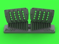 画像1: MASTER[AM-48-188]1/48 WWII アメリカ P-51ムスタング キャブレターエアフィルターカバー RAFルーバータイプ バージョンB(エデュアルド用)