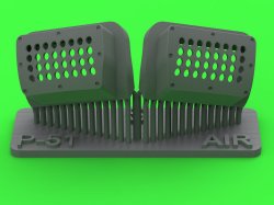 画像1: MASTER[AM-48-189]1/48 WWII アメリカ P-51ムスタング キャブレターエアフィルターカバー 標準穴開きタイプ(エアフィックス用)