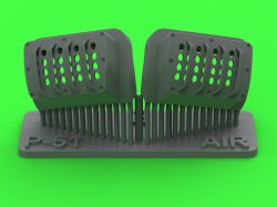 画像1: MASTER[AM-48-190]1/48 WWII アメリカ P-51ムスタング キャブレターエアフィルターカバー RAFルーバータイプ バージョンA(エアフィックス用)