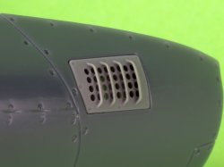 画像3: MASTER[AM-48-193]1/48 WWII アメリカ P-51ムスタング キャブレターエアフィルターカバー RAFルーバータイプ バージョンA(モンモデル用)