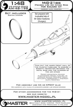 画像5: MASTER[AM-48-198]1/48 現用 露/ソ ミグMiG-21bisフィッシュベッドL/N 金属製エアインテイクリング(エデュアルド用)