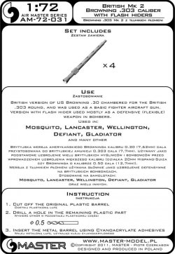 画像5: MASTER[AM-72-031]British Mk 2 Browning .303 caliber (7,7mm) with flash hider (4pcs)