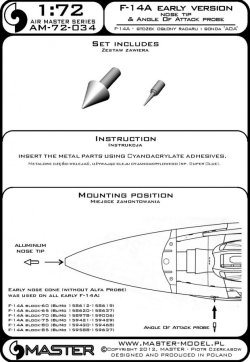 画像5: MASTER[AM-72-034]F-14 A  early version - nose tip & Angle Of Attack probe