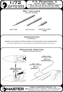 画像5: MASTER[AM-72-035]F-4 Phantom II (short nose versions) - F-4B, C, D, J, N, S and all British variants