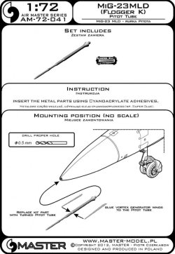 画像4: MASTER[AM-72-041]MiG-23 MLD (Flogger K) - Pitot Tube