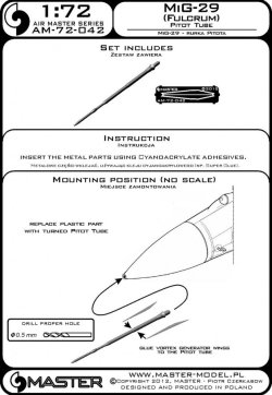 画像4: MASTER[AM-72-042]MiG-29 (Fulcrum) - Pitot Tube