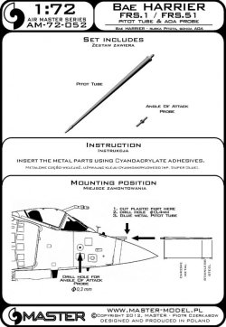 画像4: MASTER[AM-72-052]Harrier FRS.1 / FRS.51 - Pitot Tube & Angle Of Attack probe